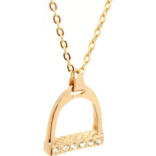 Hzew Horse Stirrup Pendant Necklace