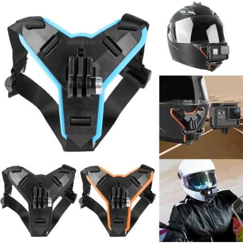 Front Chin Bracket Holder Tripod Mount Motorcycle Helmet Chin Strap Mount for GoPro Xiaomi Yi Action Camera Accessories