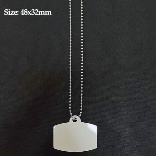 Popular Diy Sublimation Blank Dog Necklace Pendant Both-Sides White Sublimation Pet Cat Tag Collar Id Name Tag Plates In Stocks