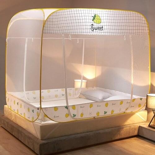 Bed Adult Mosquito Nets Free Installation Dormitory Mosquito Net Curtain Integrated Bracket Klamboe Tent Bed Canopy EB50WZ