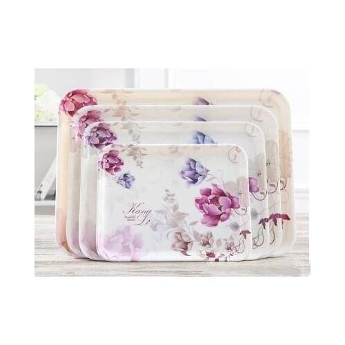 Rectangular cup tray tray plate melamine fruit plate Moderno Hotel room home