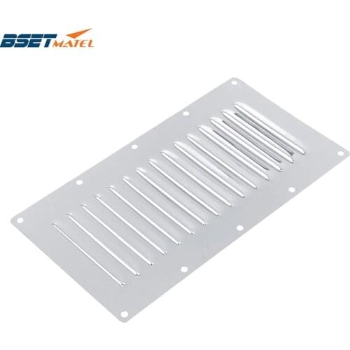 Stainless Steel 304 Boat Marine Rectangular Venting Panel Air Vent Louver Grille Ventilation Louvered Ventilator Grill Cover