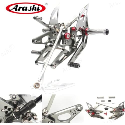 Arashi CNC Adjustable Footrest For YAMAHA YZF R1 2005 2006 Foot Pegs Rear Sets Rearsets YZF-R12005-2006 Aluminum