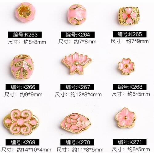 Pink Cloisonne Accessories Porous Lotus Floral Hat Barn Burning Blue Roast Blue -DIY Material