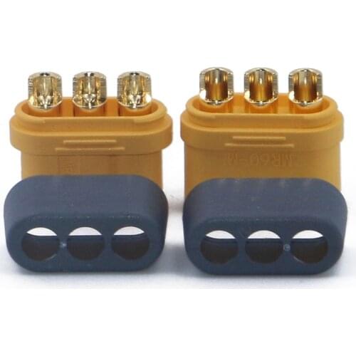 Amass MR60 Plug w/Protector Cover 3.5mm 3 core Connector T plug Interface Sheathed for RC Model Spare Parts