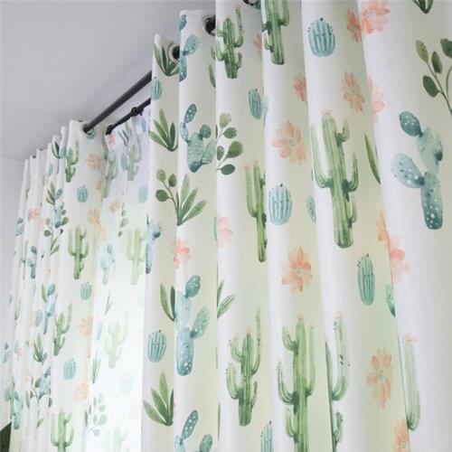 Custom High-precision Bleached Digital Printing Curtains for Living Room Bedroom Nordic Style Shading Curtains Tulle Decoration