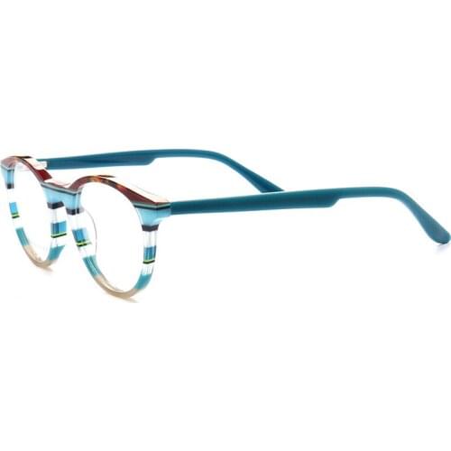 Women Round Eyeglass Frames Men Vintage Fashion Glasses Frames Spectacles Prescription Eyewear Blue Pink Red Eyeglasses Frames