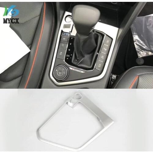 1pcs Metal Gear Panel Frame For Volkswagen Tiguan L 2017 2018 2019 Auto Gear Shift Knob Sticker Car Interior Accessories