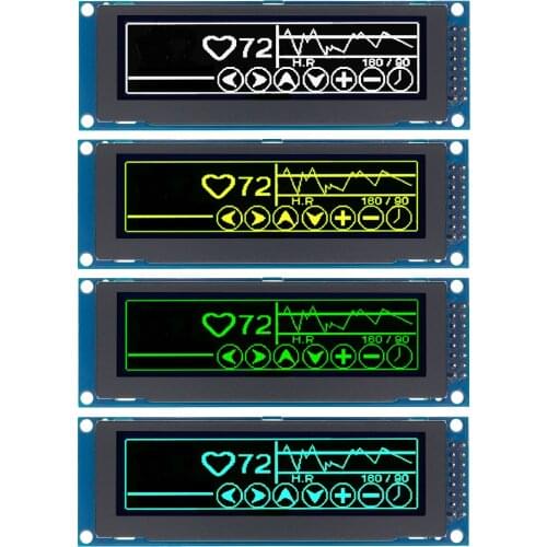 1PCS Real OLED Display 3.12" 256*64 25664 Dots Graphic LCD Module Display Screen LCM Screen SSD1322 Controller Support SPI