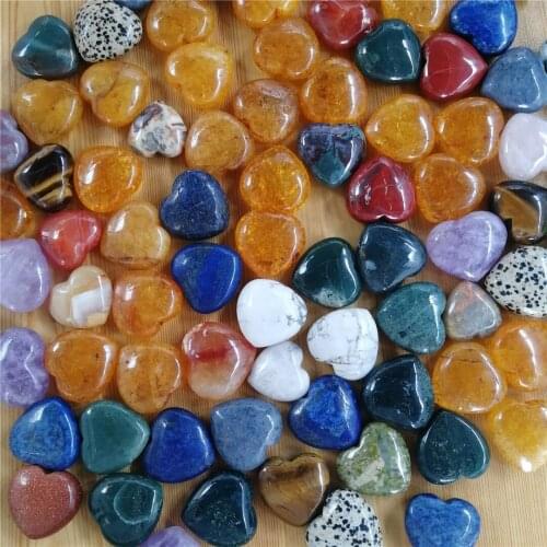 3pcs high quality 100% natural crystal stone heart reiki healing crystals gemstones as wedding gifts for guests