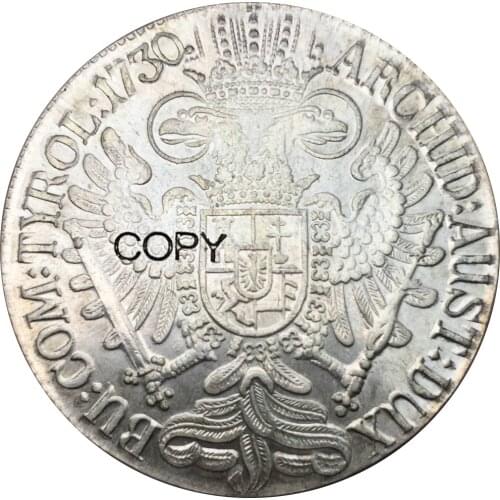 Austria 1730 Karl VI Hall 1 Thaler Cupronickel Plated Silver Copy Coins Optional Different years