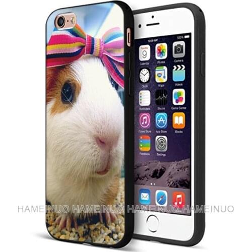 Black tpu case for iphone 5 5s SE 2020 6 6s 7 8 plus X 10 XR XS 11 pro MAX silicon cover squirrel Guinea Pig Mouse