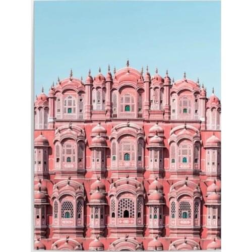 Home Decoration Print Pictures Jaipur Building Wall Art Modular Rajasthan India Poster Canvas Painting For Living Room No Frame