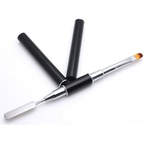 MSHARE Builder Gel Brush Pinsel Nail Brush Dual-ended Slice Shape Tool Extension Building Acrylic