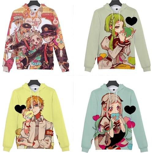 Anime Toilet-bound Jibaku Shounen Hanako-kun Cosplay Costumes Hoodies Sweatshirts Nene Yashiro 3D Print Thin Hooded Tops CS128