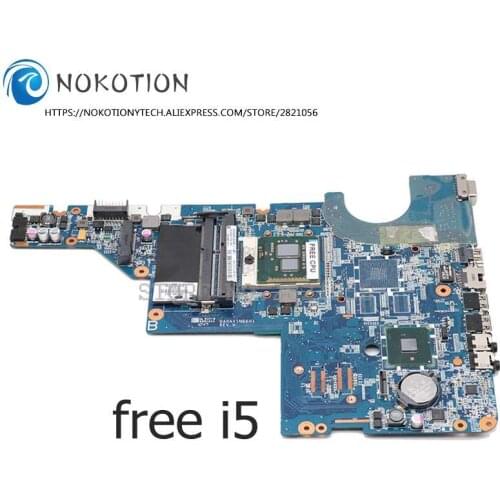 NOKOTION 595184-001 DA0AX1MB6H1 For HP CQ42 CQ62 G42 G62 Laptop Motherboard HM55 GMA HD DDR3 free i5