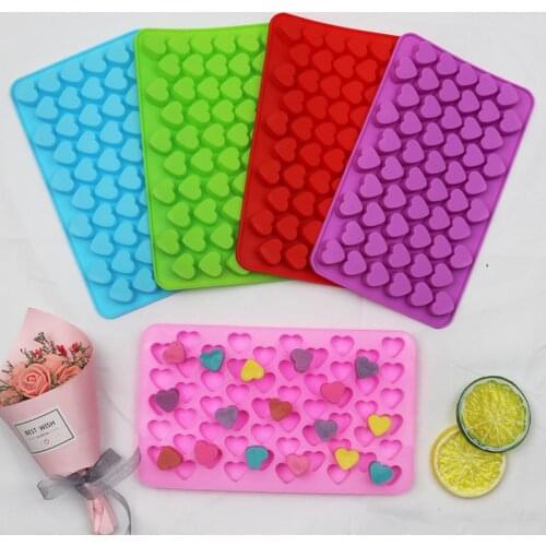 Mini 55 Heart-Shaped Silicone Cake Mold DIY Lovely Chocolate Baking Tool Xg008
