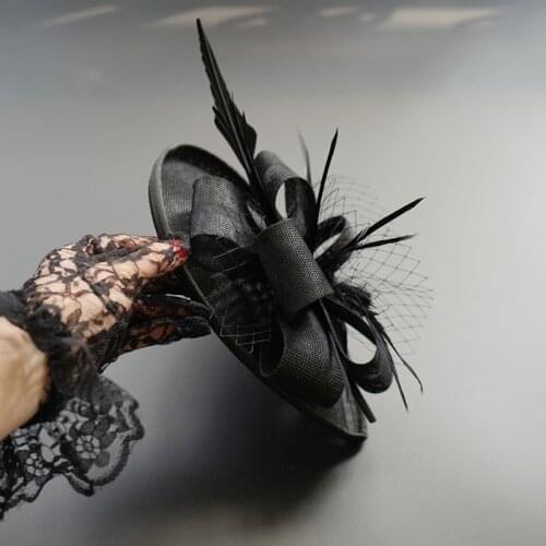 Fashion Church Headpiece Feather Women Bridal Hats and Fascinators Hair Accessories 2021
