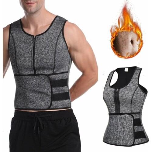 Men Body Shaper Sauna Vest Waist Trainer Belt Sweat Shirt Corset Tops Neoprene Abdomen Slimming Shapewear Slim Down Fitness