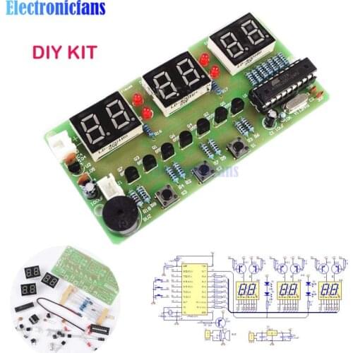 Diymore DIY Kits C51 Electronic Clock Digital Tube LED Display Suite Electronic Module Parts DC 7-12V 6 bit clock diy electronic
