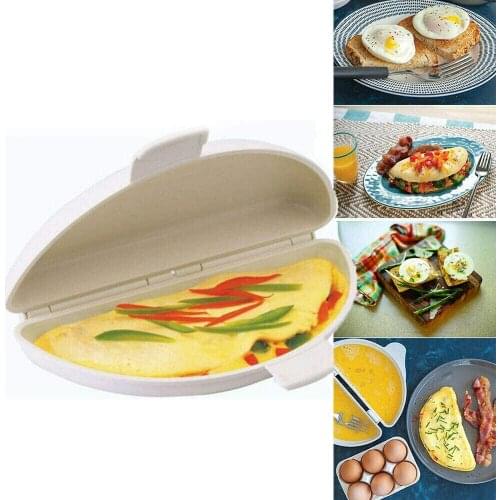 New Microwave Omelet Maker Breakfast Egg Poacher Cookware Egg Omelet Pan Egg Cooker Egg Steamer Egg Tray Kitchen Cooking Tools