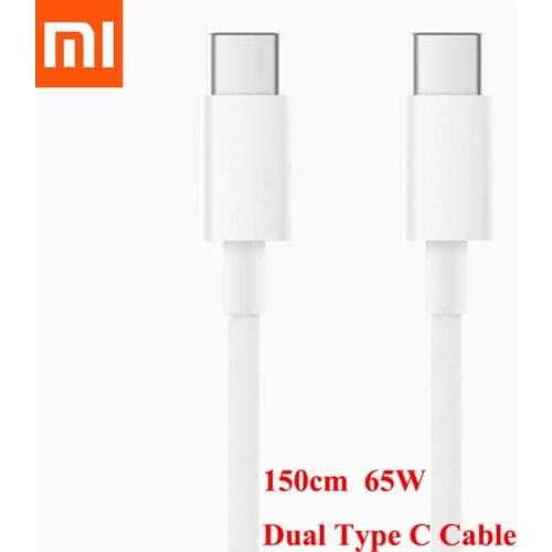 Original Xiaomi 65W 3A PD Charger Cable Type C To Type C USB Line For Mi 10 Pro 10U 10T Xiaomi Pro Air Notebook Redmibook 16