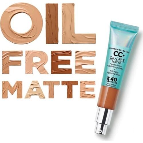 Drop ship It Cosmetics it your skin but better CC+ oil-free matte sans huile fini mat pore minimizing full coverage cream 32ml