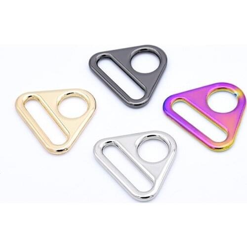 5x Ivoduff Metal Adjuster Buckles Bag Belt Slider Buckle Triangle Shape Rotary clip metal ring Luggage bag Accessories Hardware