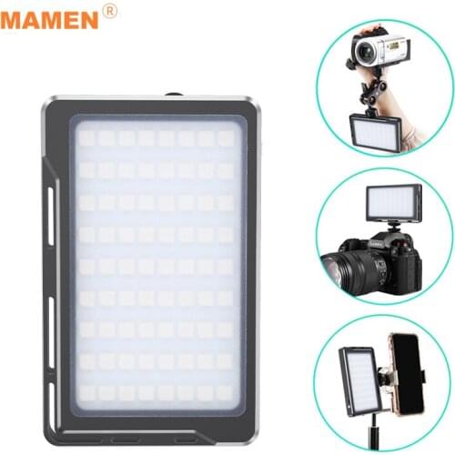 MAMEN RGB Dimmable 72 Leds Portable LED Video Light For Camera Photo Studio Photography Fill Lighting 4000mAh LED Display Screen