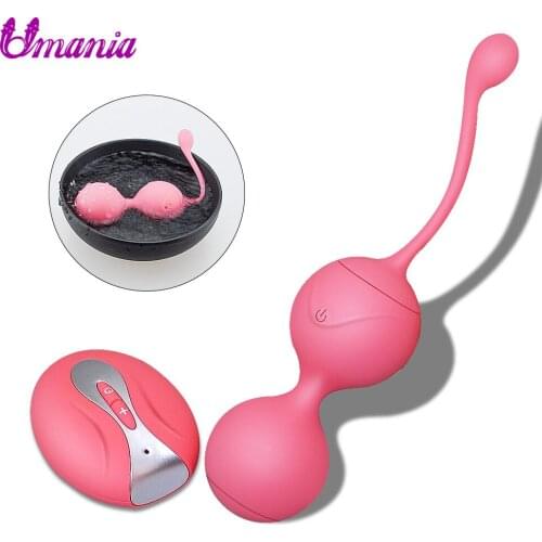 Silicone Remote Control Vibrating Egg Ben Wa Ball Kegel Exercise Vaginal Geisha Ball Waterproof Vibrator Adult Sex Toy for Women
