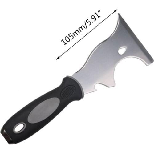 Stainless Steel Paint Putty Scraper 7in1 Tool Paint Can Opener Wallpaper Scraper L4MB