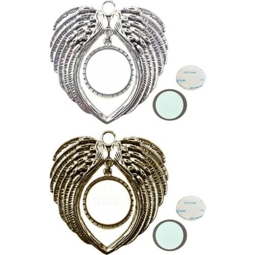 Sublimation Wing Ornament Decorations Angel Wing Shape DIY Photo Blank Hot Transfer Printing Pendant MDF Jewelry Making B2QE