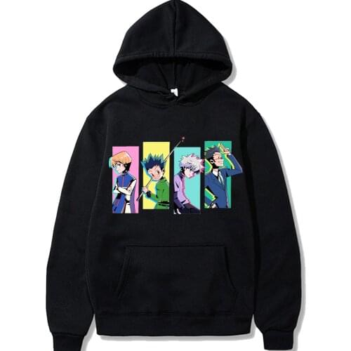Japanese anime Hunter X Hunter men and women printing long-sleeved Harajuku print style sweatshirt and loose fashion hoodie