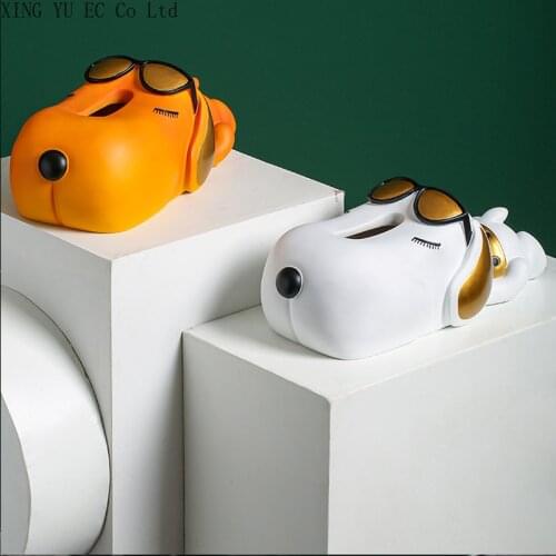 Creative Orange Tissue Box Nordic Luxury Living Room Coffee Table Tissue Box Home Storage Decoration Cartoon Animal Decoration