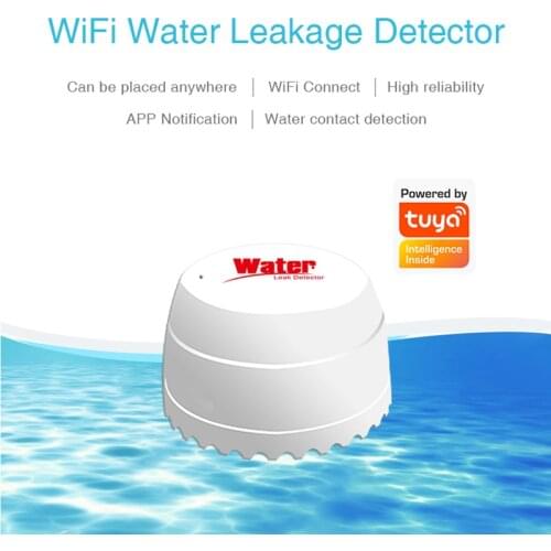 Tuya WiFi Smart Water Leakage Alarm Household Overflow Water Flooding Detector Water Level Alarm with Buzzer
