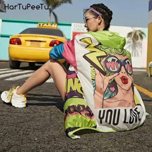 Women Sun Protective Jacket Summer 2021 Lightweight Girls Windbreaker Cartoon Print Casual Coat Plus Size Beach Cape Travel Wear