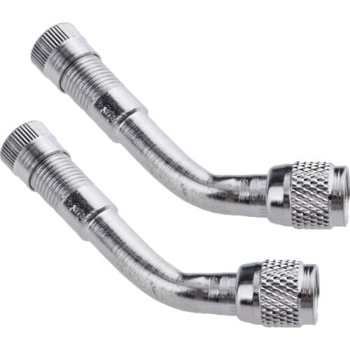 2x Valve Extension Tyre Stem Adapter Core Cap 135 Angle Car Bike Truck Brass