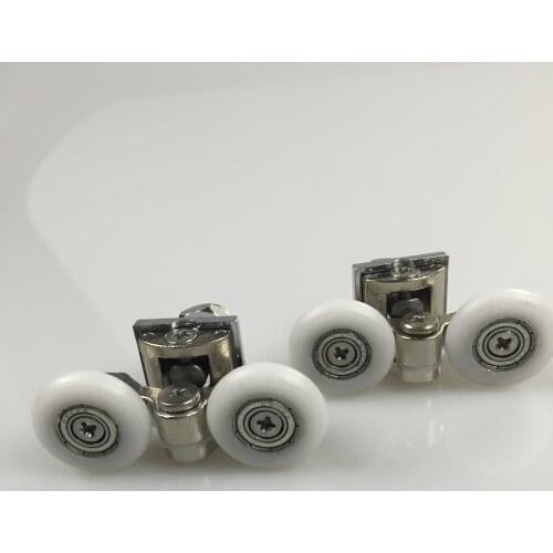 8 Pcs High Quality roller with double wheels pulley metal glass sliding pullery