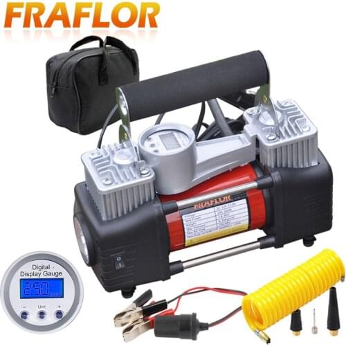 Digital Pre-set Portable 12V 150Psi Car Tire Inflator Pump Double Cylinder Compressor Auto Stop Pump Car air compressor