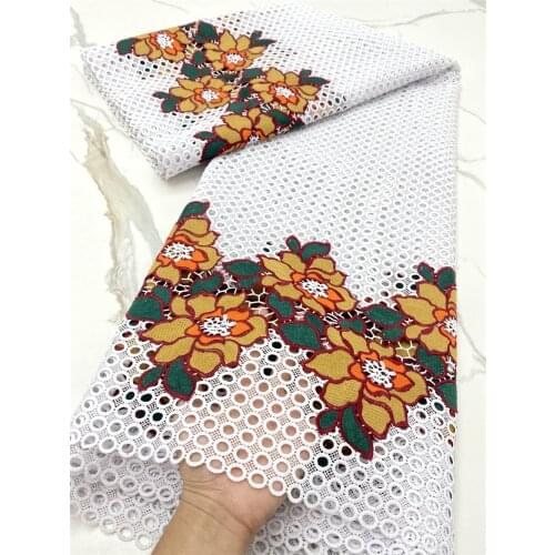 Free Shipping African Milk Silk Fabric With Stones Embroidery Nigerian Flower Cotton Fabric Cord Lace For Diy Dress 4158B