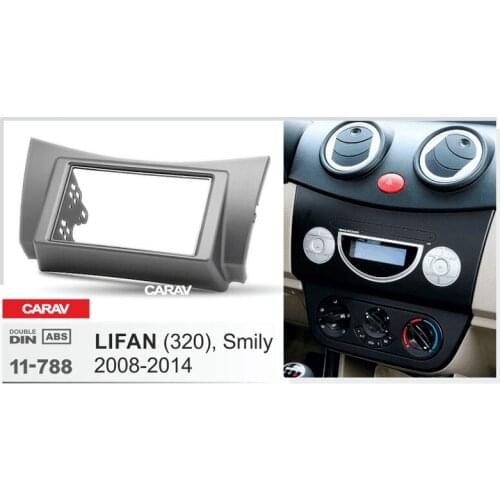 CARAV 11-788 Top Quality Radio Fascia for LIFAN (320), Smily 2008-2014 Stereo Fascia Dash CD Trim Installation Kit