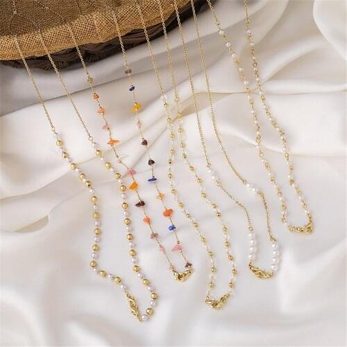 2021 New Eyeglasses Chains Lanyard Sunglasses Masking Chains For Women Holder Pearls Crystal Vintage