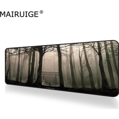 Forest Trees Black Cloth Mouse Pad XXL Gamer Desk Mat Computer PC Large Gaming MousePad 90x40cm/80x30cm for Laptop Table Pads