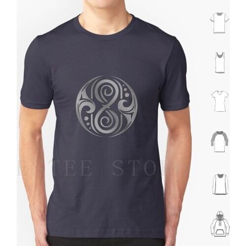 Inifinity Symbol Doc T Shirt Cotton Men DIY Print Doc Who Infinity Symbol Icon Iconic Circle Circular Swirl Twirl Lines Hour