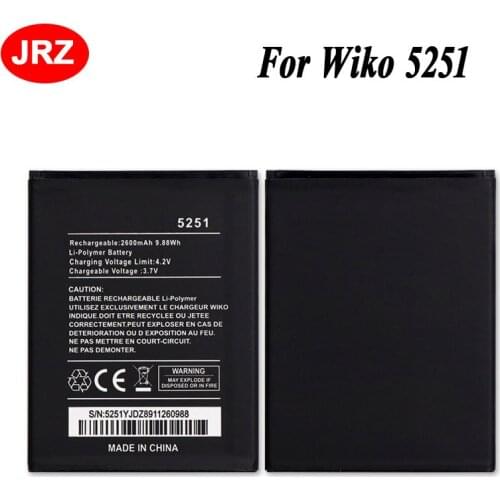JRZ For Wiko 5251 Battery 2600mAh Batterie Bateria Accumulator AKKU High Quality