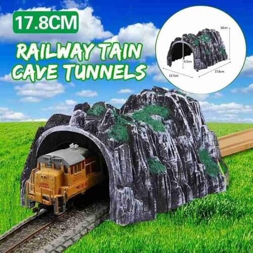 17.8cm Train Tunnel Mini Simulation Sand Table Scene Stone Cave Model Dollhouse Miniature Decor Dolls House Play Accessories