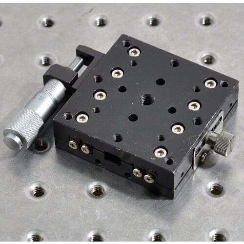 X-axis aluminum alloy displacement platform manual high-precision fine-tuning movable sliding table 60mm