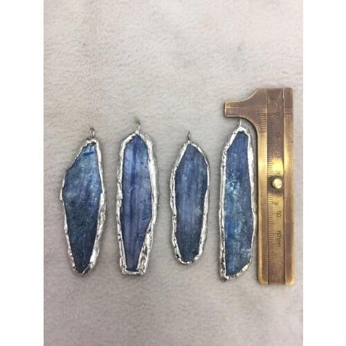 Cingesto New arrival blue druzy semi precious necklace pendant, 10pcs longer plate for women jewelery design