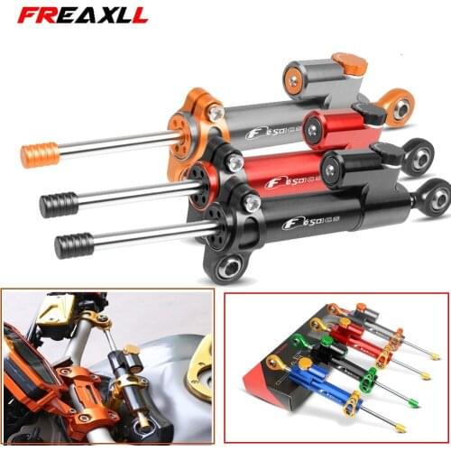 For BMW F650CS SCARVER F650 CS 2000-2008 2002 Moto CNC Motorcycle Steering Damper Stabilizer Linear Reversed Safety Control Over
