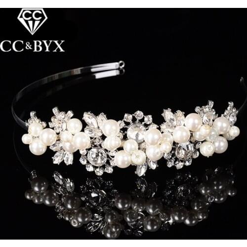 Simulated Pearl & Austria Crystal Brides Tiaras Crowns for Women Engagement Party Fashion Bijoux Luxurious Accessories F024